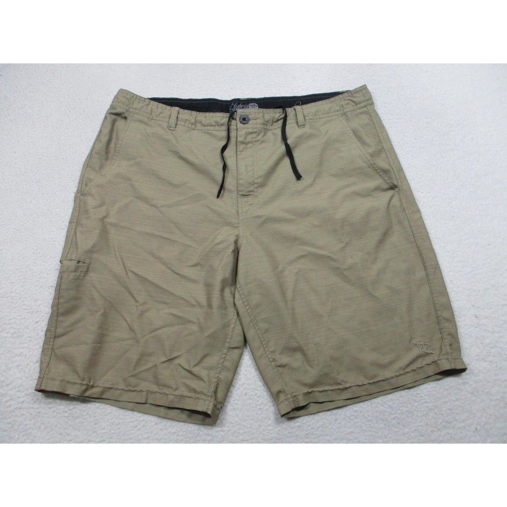 DAHUI Hybrid Collection Shorts Mens 40 Khaki Boardwalk Surf Zip Pocket Casual‎